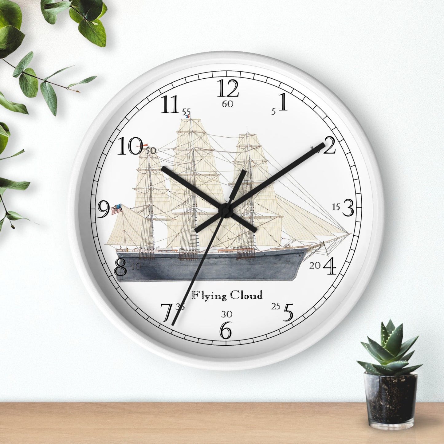 Clipper Flying Cloud English Numeral Clock