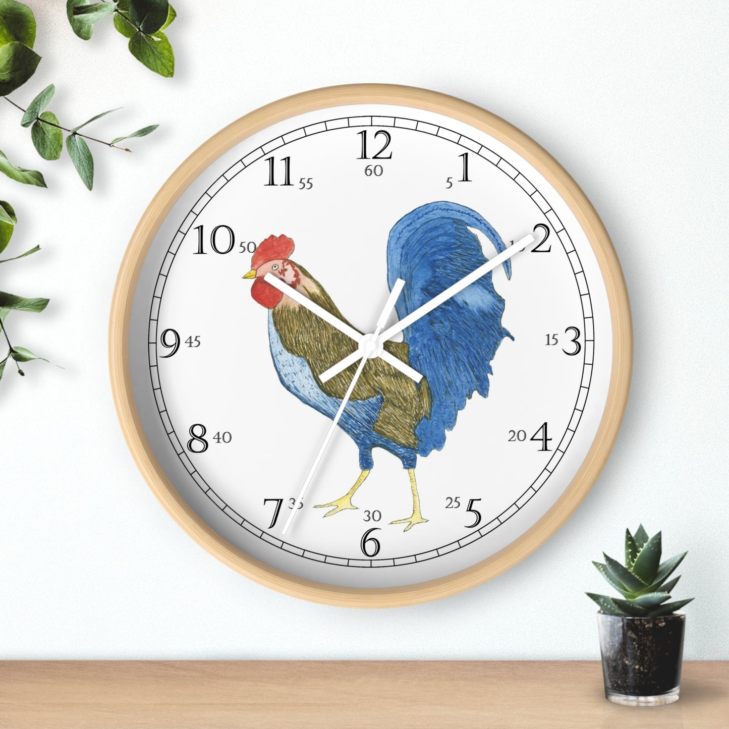 Gabriel Rooster English Numeral Clock