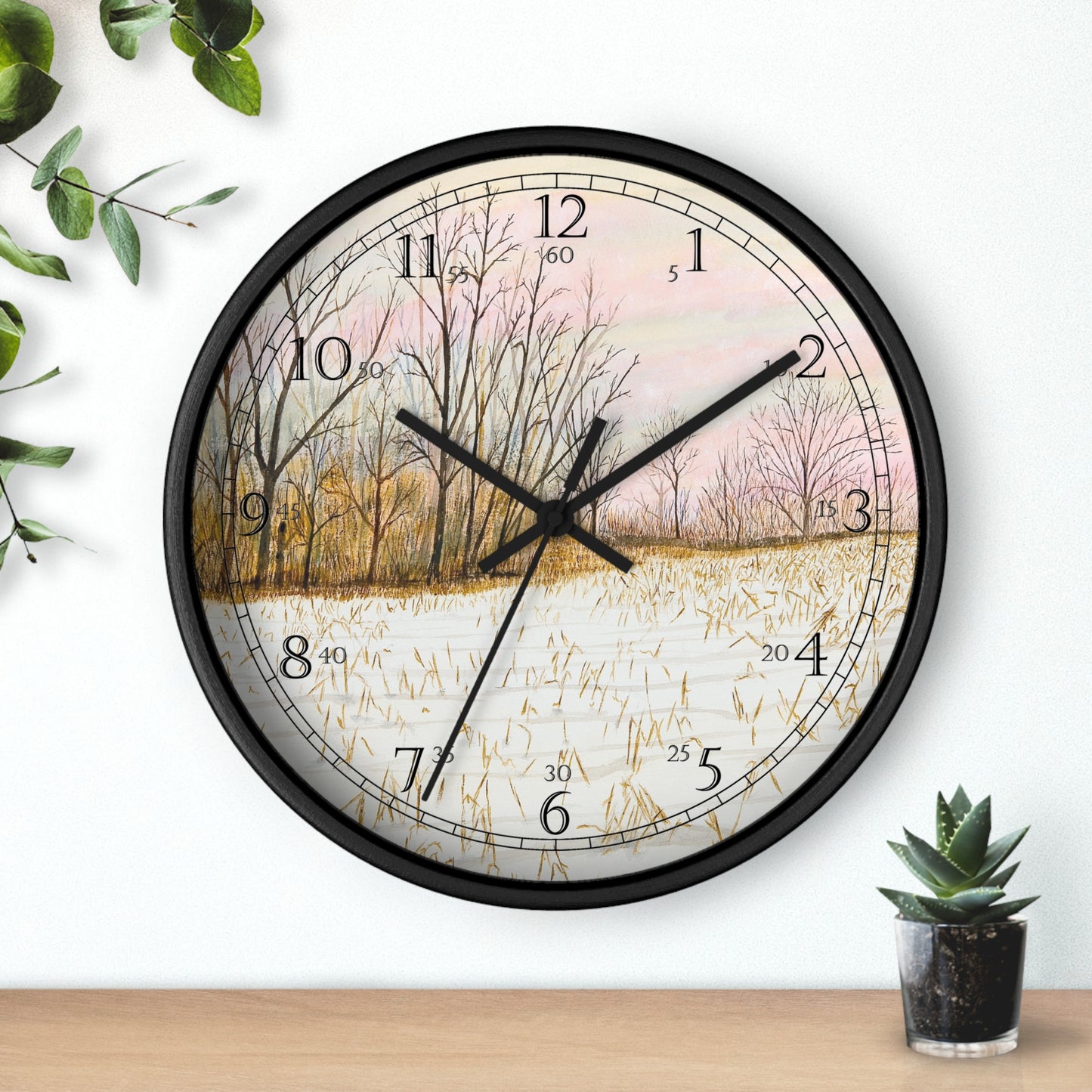 First Snow English Numeral Clock