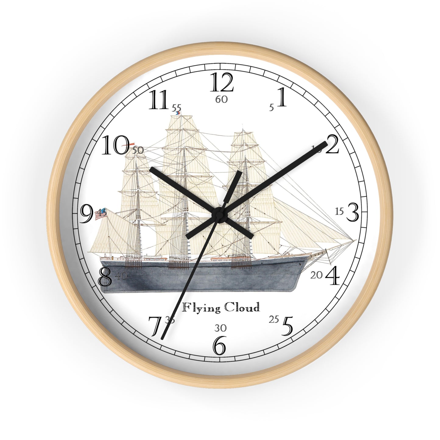 Clipper Flying Cloud English Numeral Clock