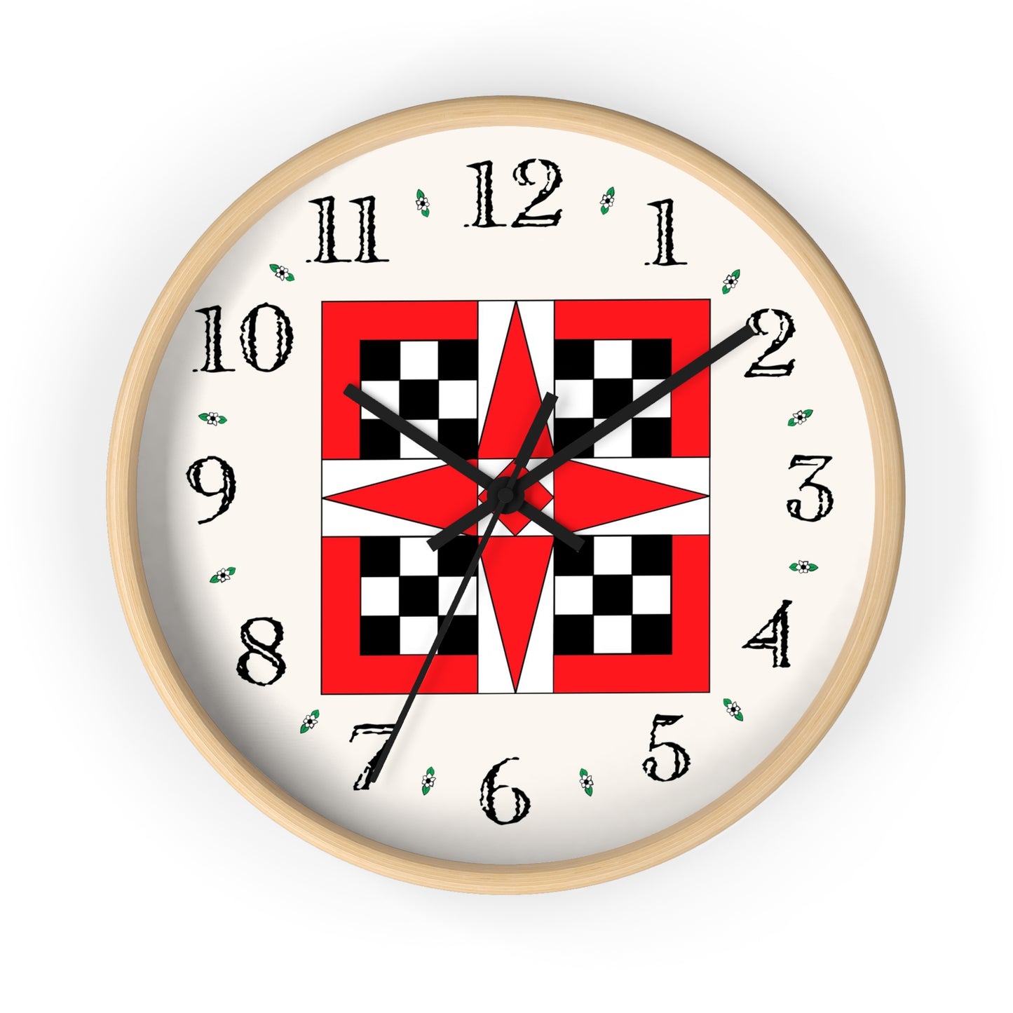 Waverly Star Quilt Design Heirloom Designer Collection Clock