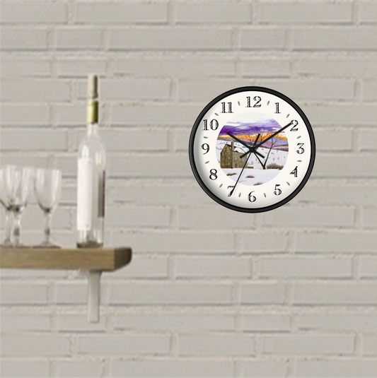 Shades Of Winter Heirloom Designer Clock