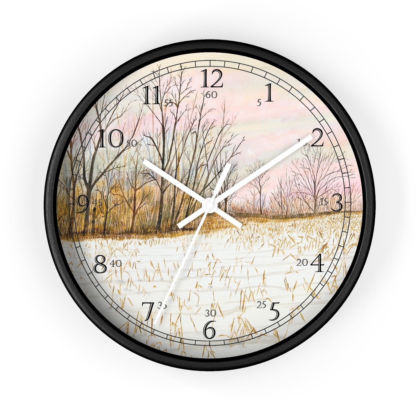 First Snow English Numeral Clock