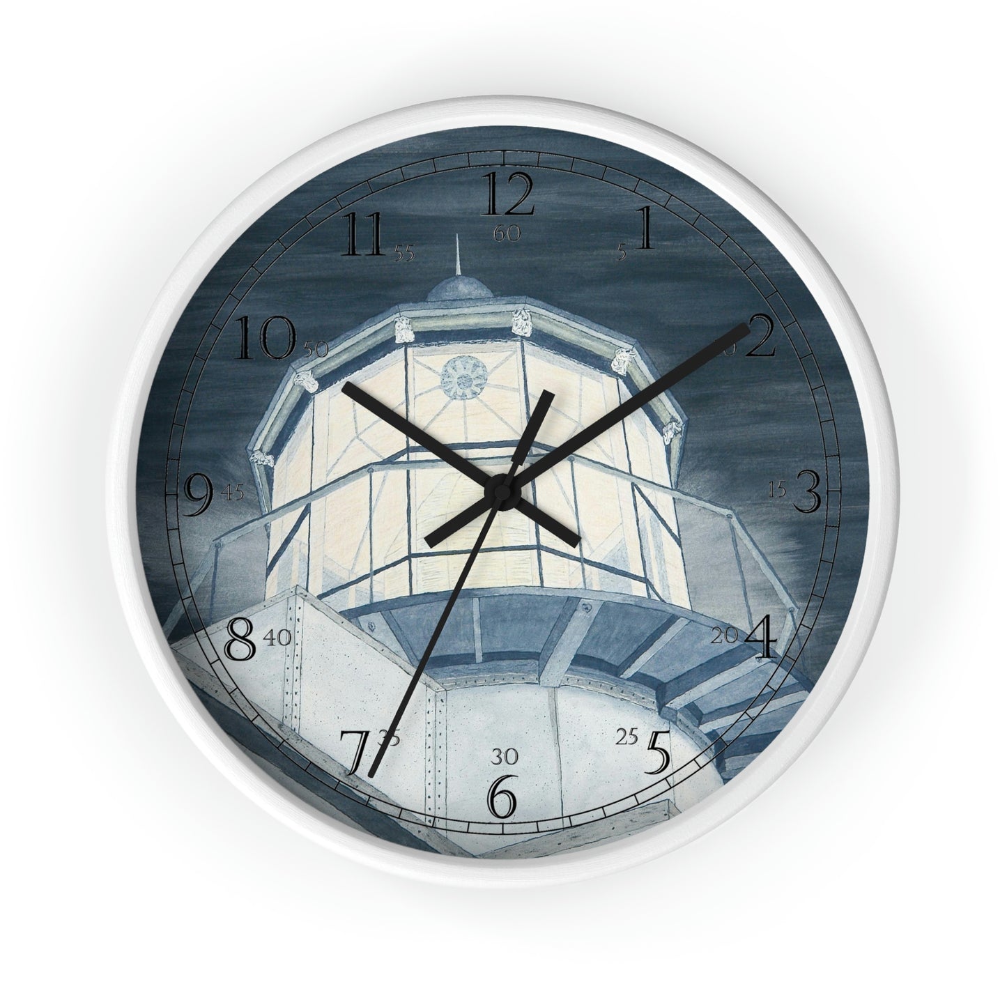 Night Watch Over The Bay English Numeral Clock