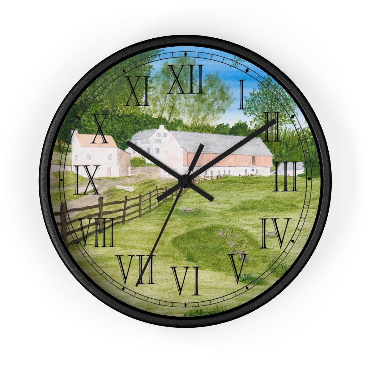 Trout Stream Roman Numeral Clock
