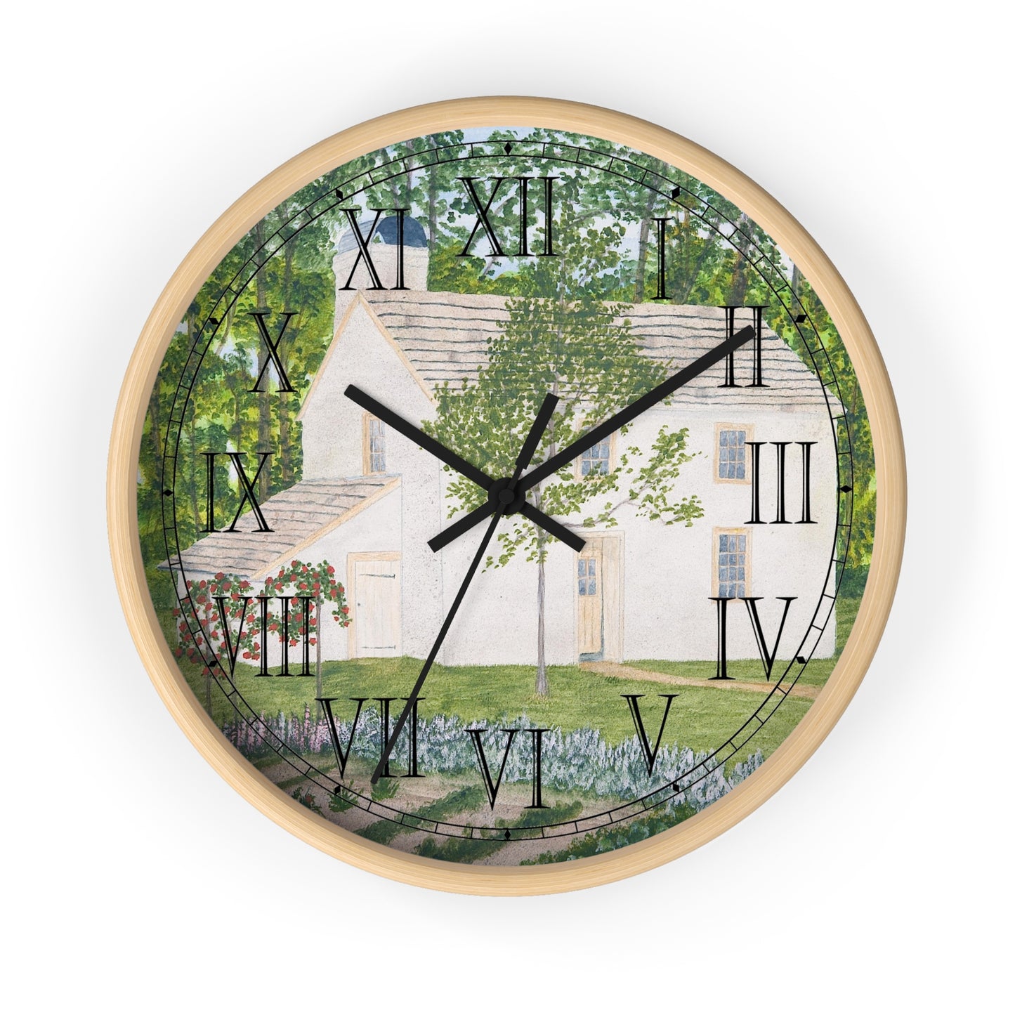 Country Garden Roman Numeral Clock