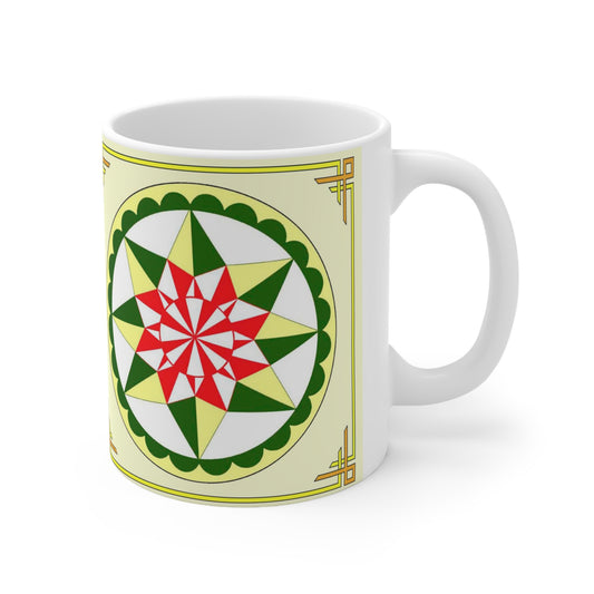 Morning Star Folk Art Design 11 oz. Mug