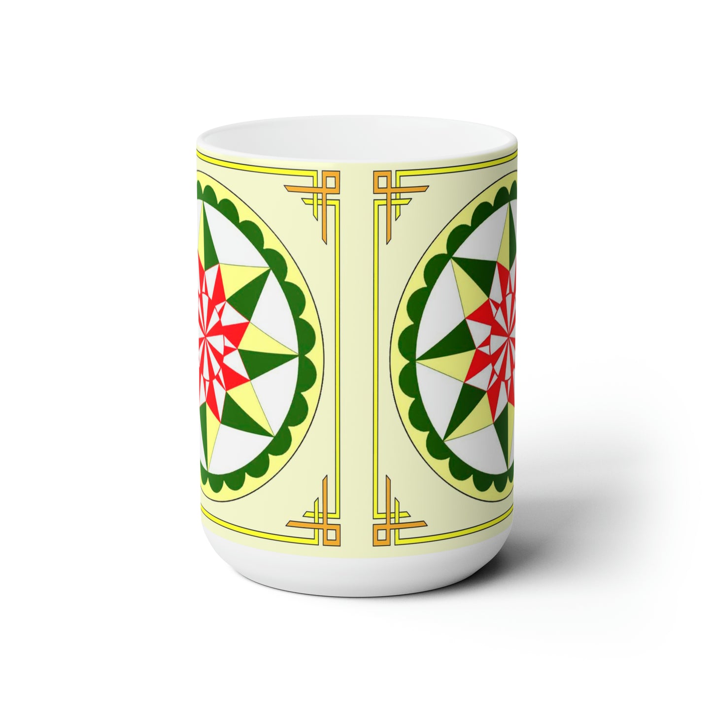 Morning Star Folk Art Design 15 oz. Mug