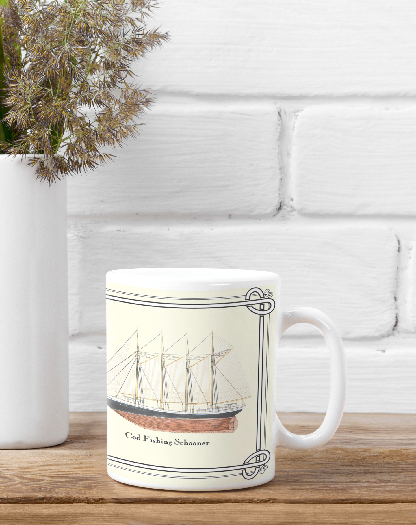 Enjoy your favorite hot beverage in our Atlantic Pearl 11 oz. mug.