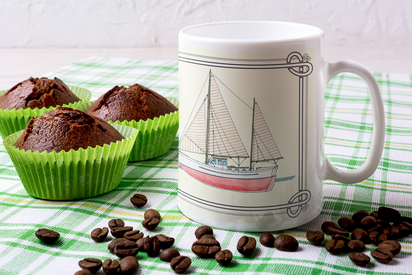 Enjoy a cup of your favorite beverage in our Aurora 11 oz. mug.