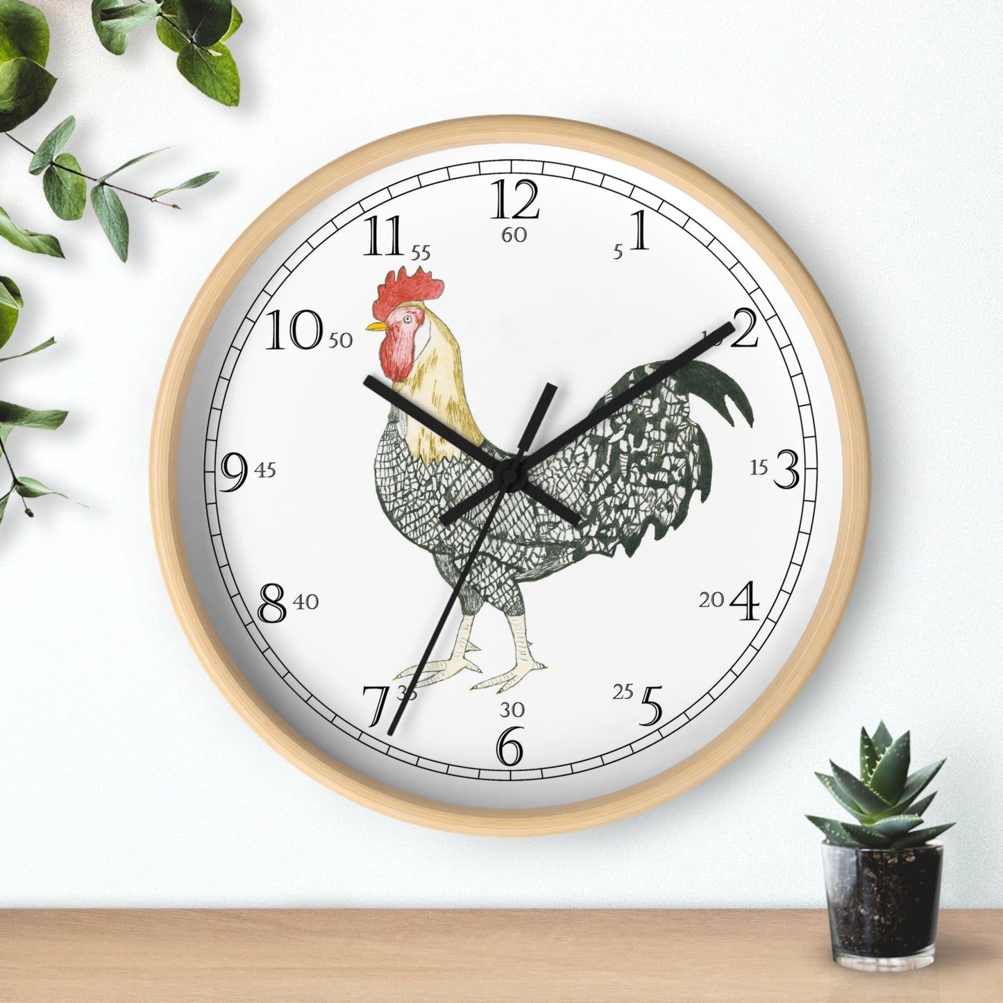 Count on Charlie Rooster to keep you on time! The Charlie Rooster Clock will add a special touch to any room!