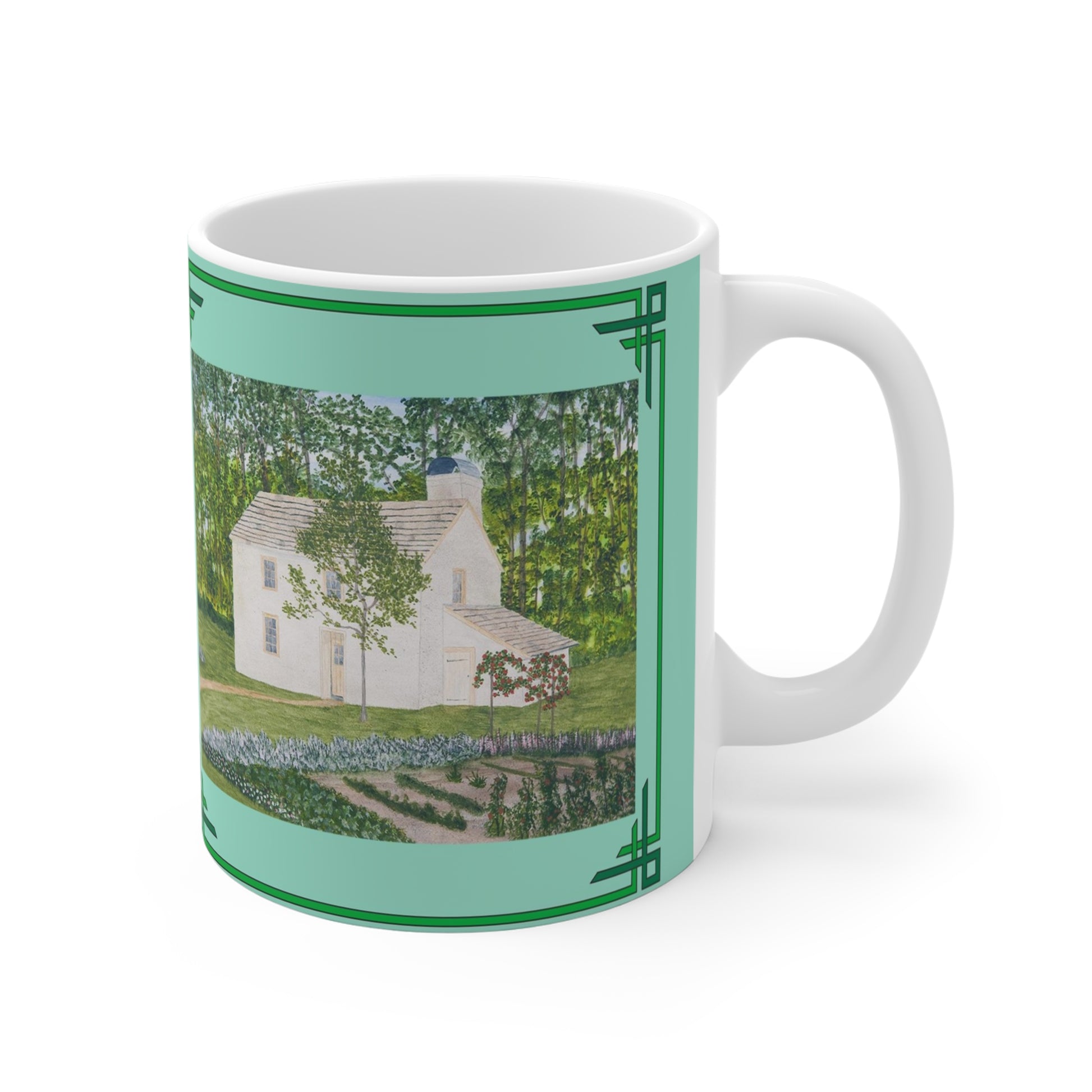 The Country Garden 11 oz. Mug features a lovely country landscape reproduction of a watercolor painting by artist Lee M. Buchanan. Enjoy your favorite beverages in this charming country mug!