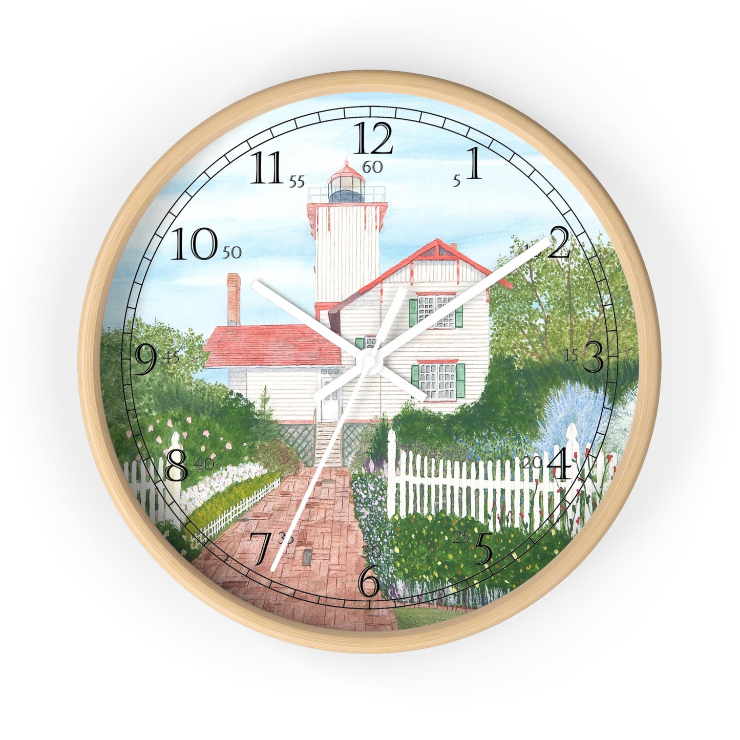Gardens At Hereford Inlet English Numeral Clock