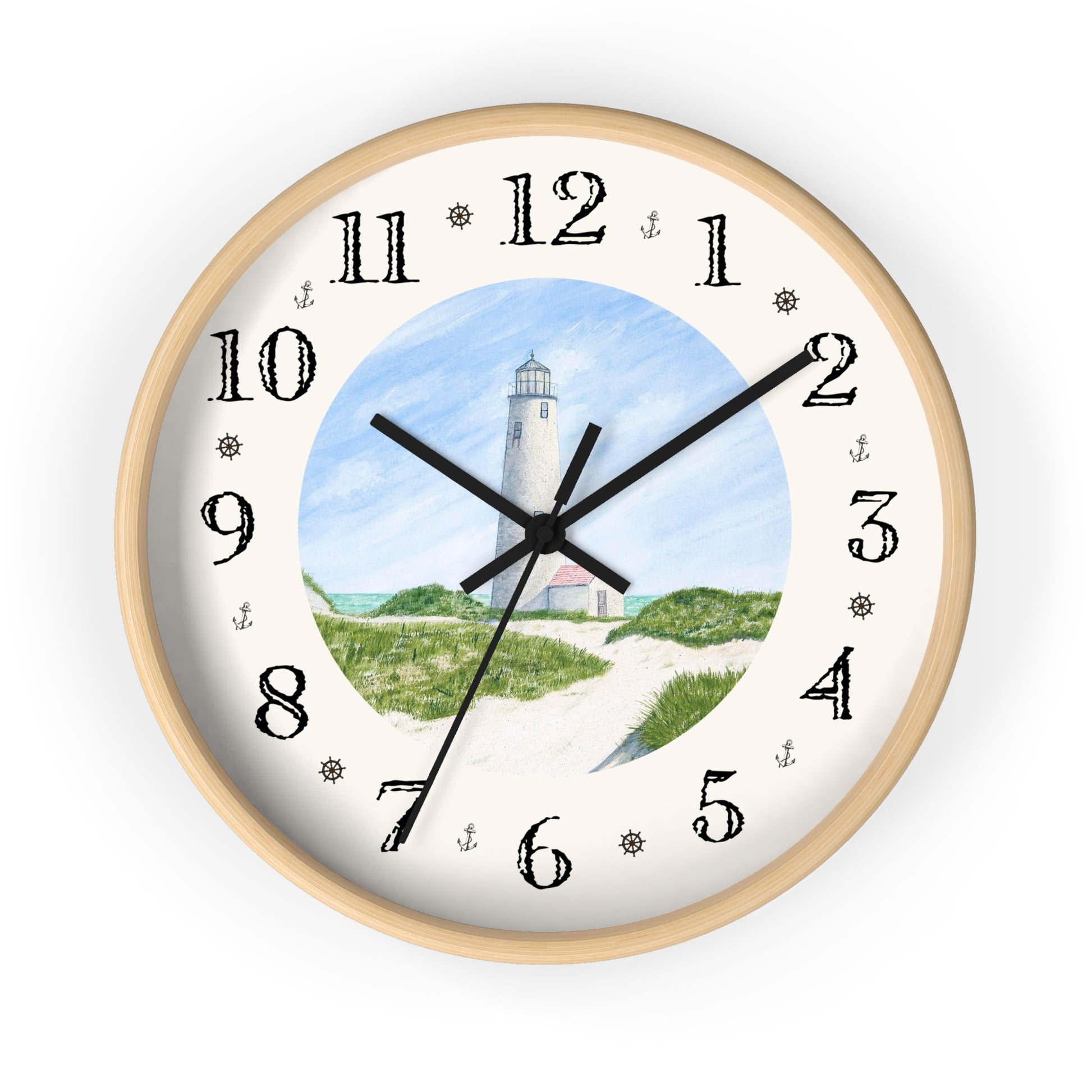 A charming Nantucket Lighthouse clock to add a special touch to your home. Great gift for lighthouse fans!