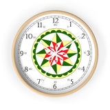 Morning Star Hex Design English Numeral Clock
