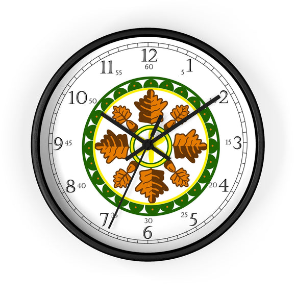 Oak Leaf Hex English Numeral Clock