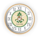 Welcome Hex Design Roman Numeral Clock