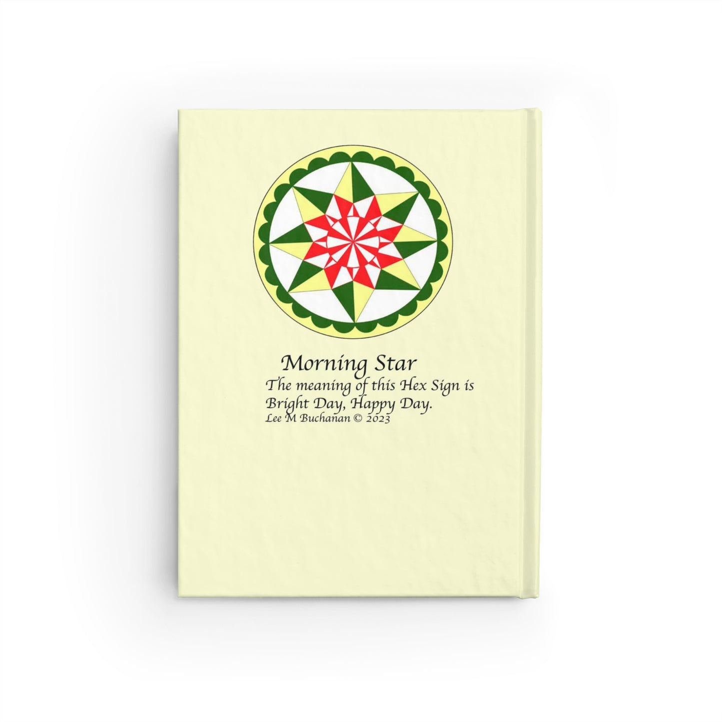 Morning Star Folk Art Design Lined Page Journal