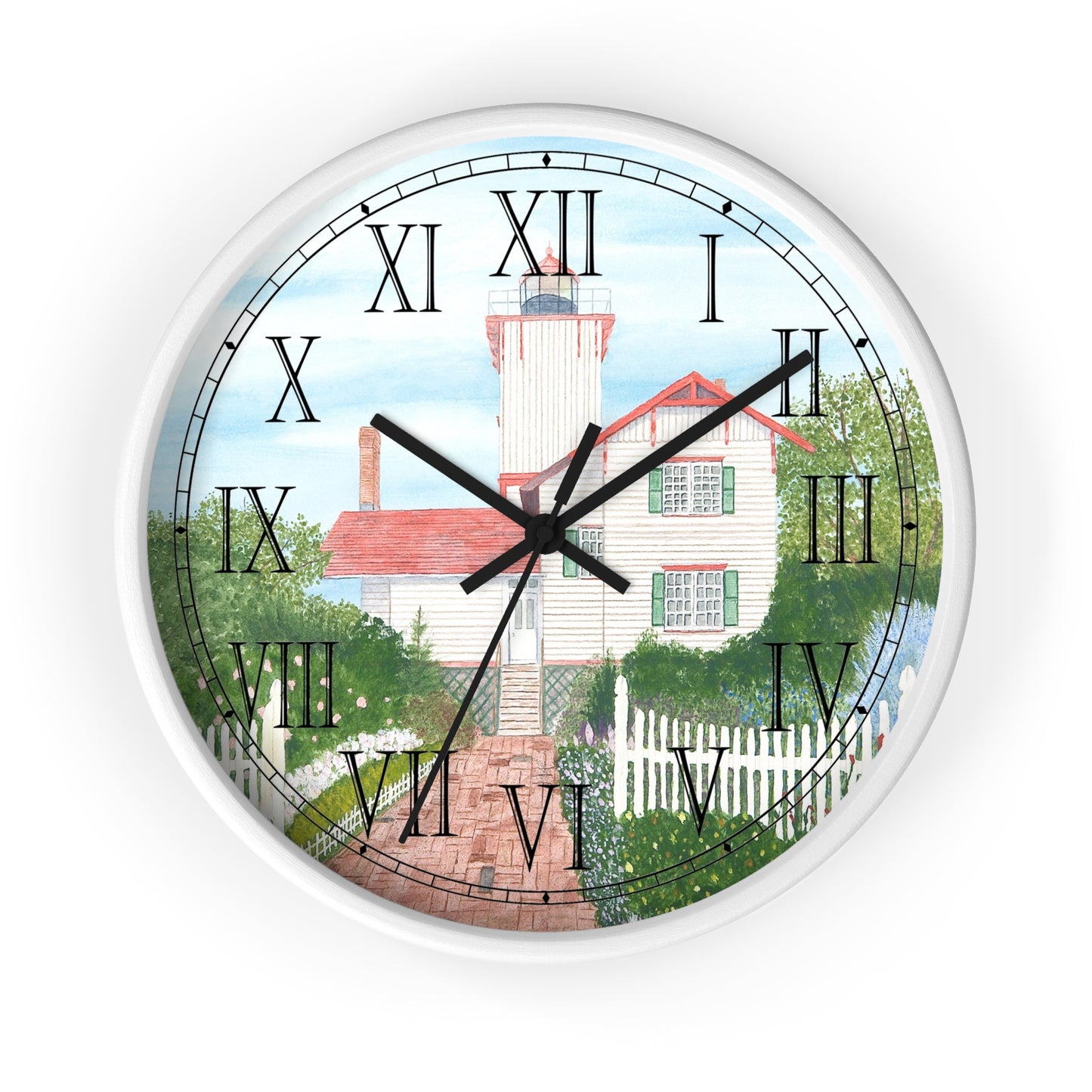 Gardens At Hereford Inlet Roman Numeral Clock