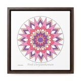 Pink Chrysanthemum Quilt Design-Gallery Canvas Wraps
