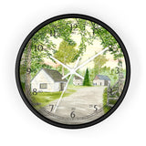 Country Lane and Fence English Numeral CLock