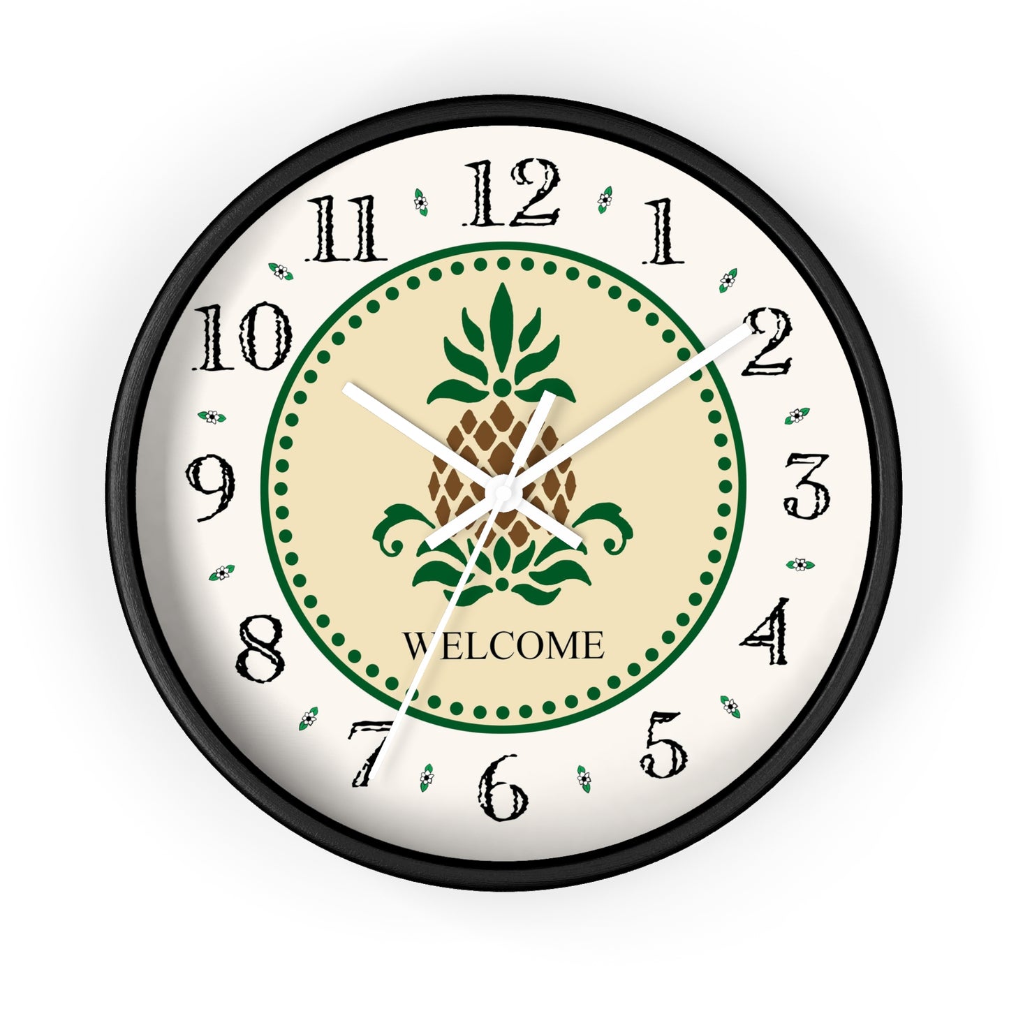 Welcome Folk Art Design Heirloom Designer Collection Clock