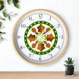Oak Leaf Hex English Numeral Clock