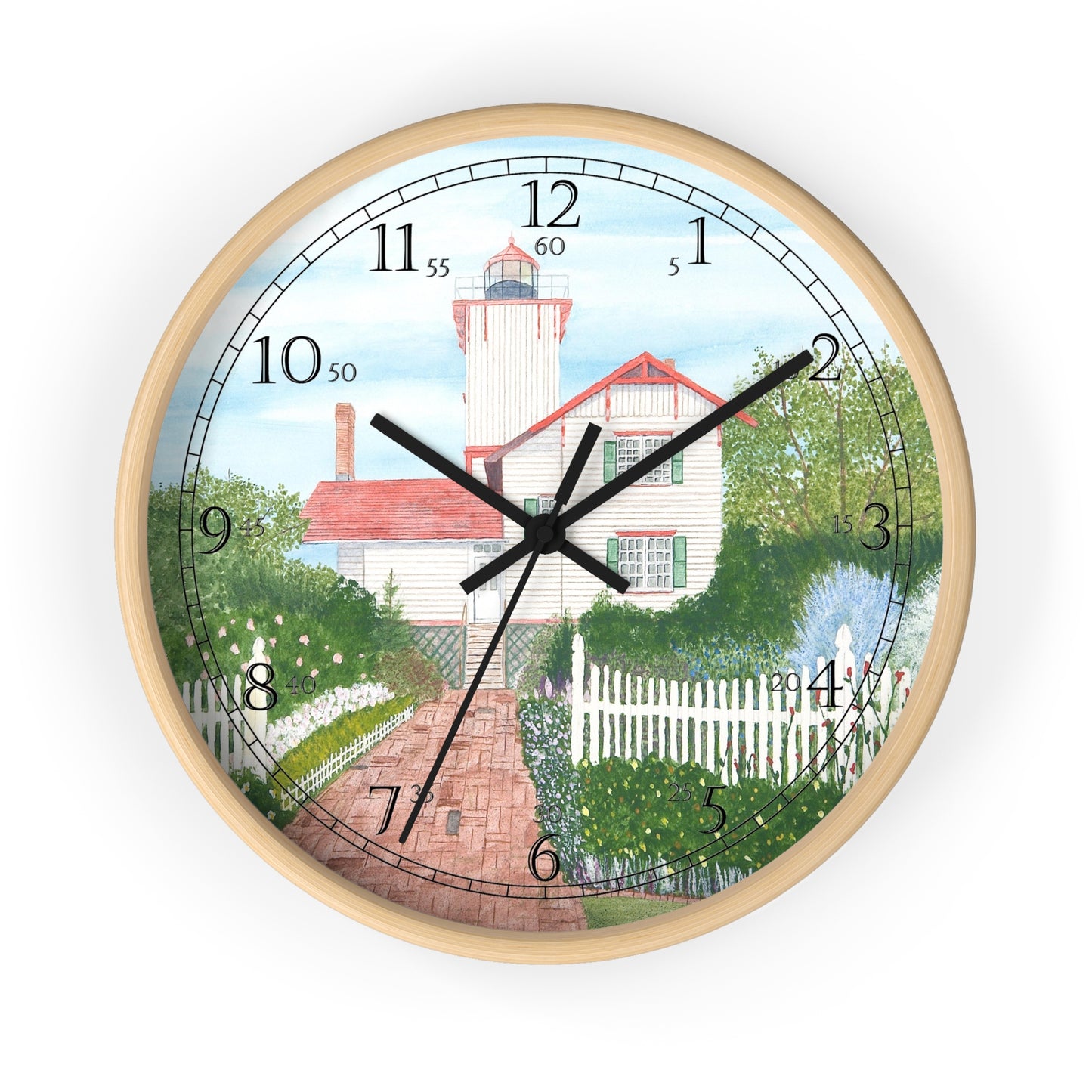 Gardens At Hereford Inlet English Numeral Clock