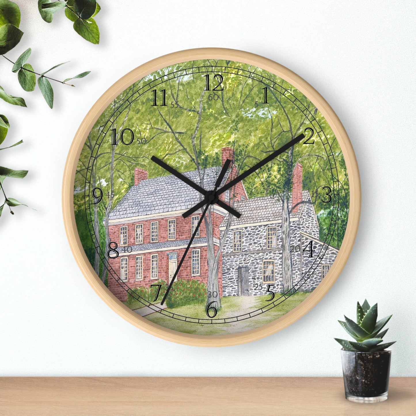 Manor House In Spring English Numeral Clock