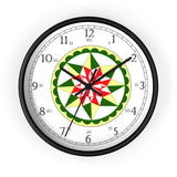 Morning Star Hex Design English Numeral Clock