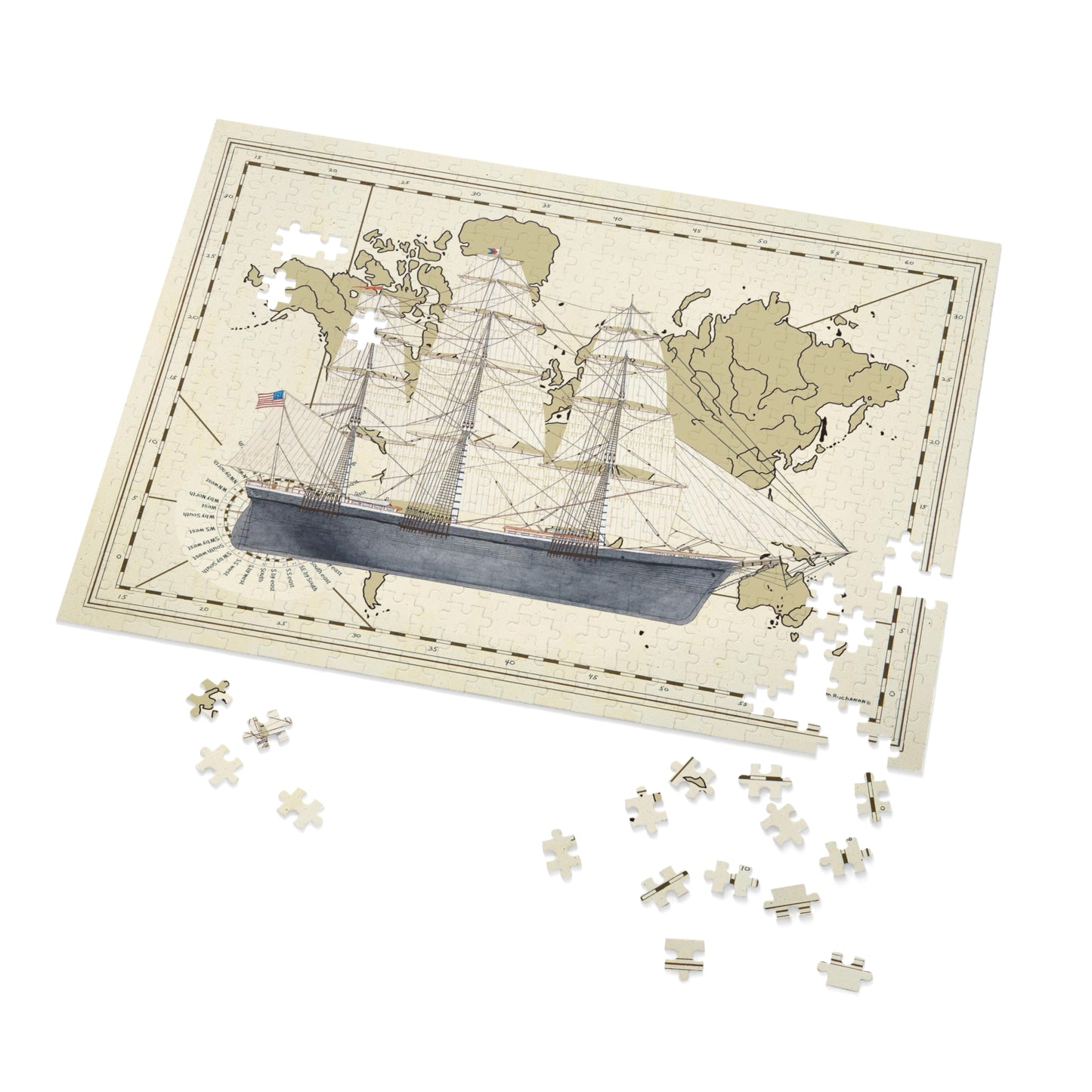 Clipper Ship Flying Cloud Jigsaw Puzzle