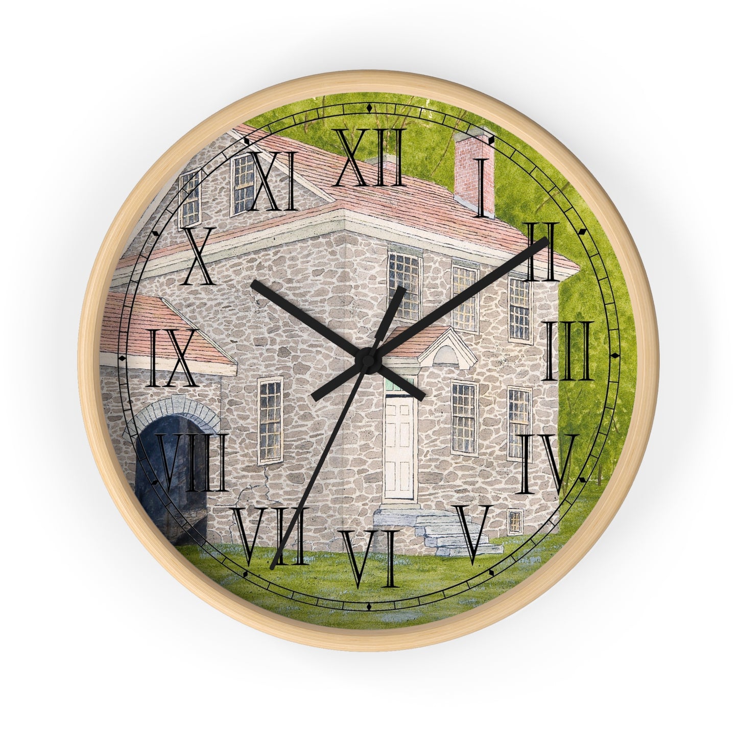 Manor House In Summer Roman Numeral Clock