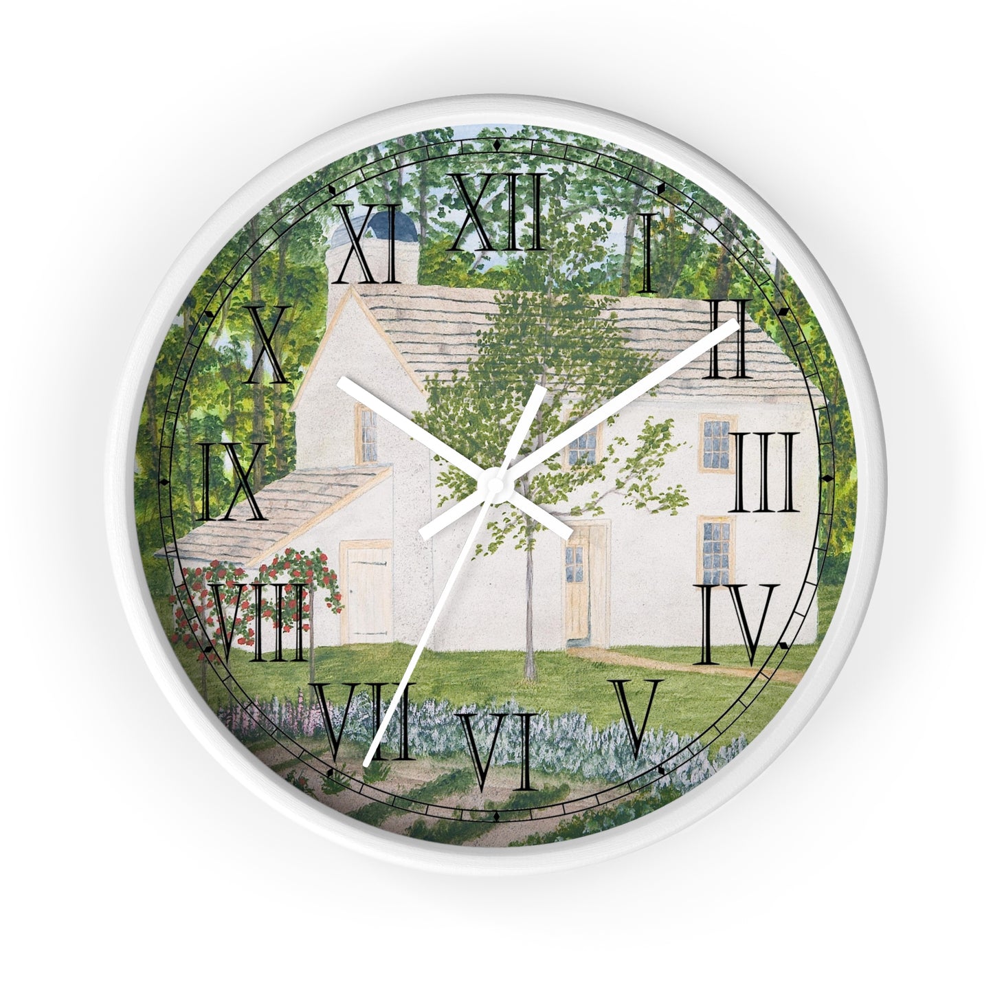 Country Garden Roman Numeral Clock