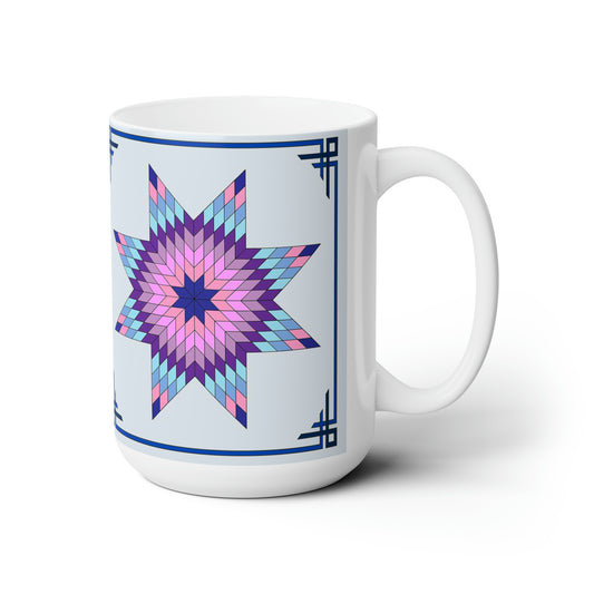 Star of Bethlehem Quilt Design 15 oz. Mug