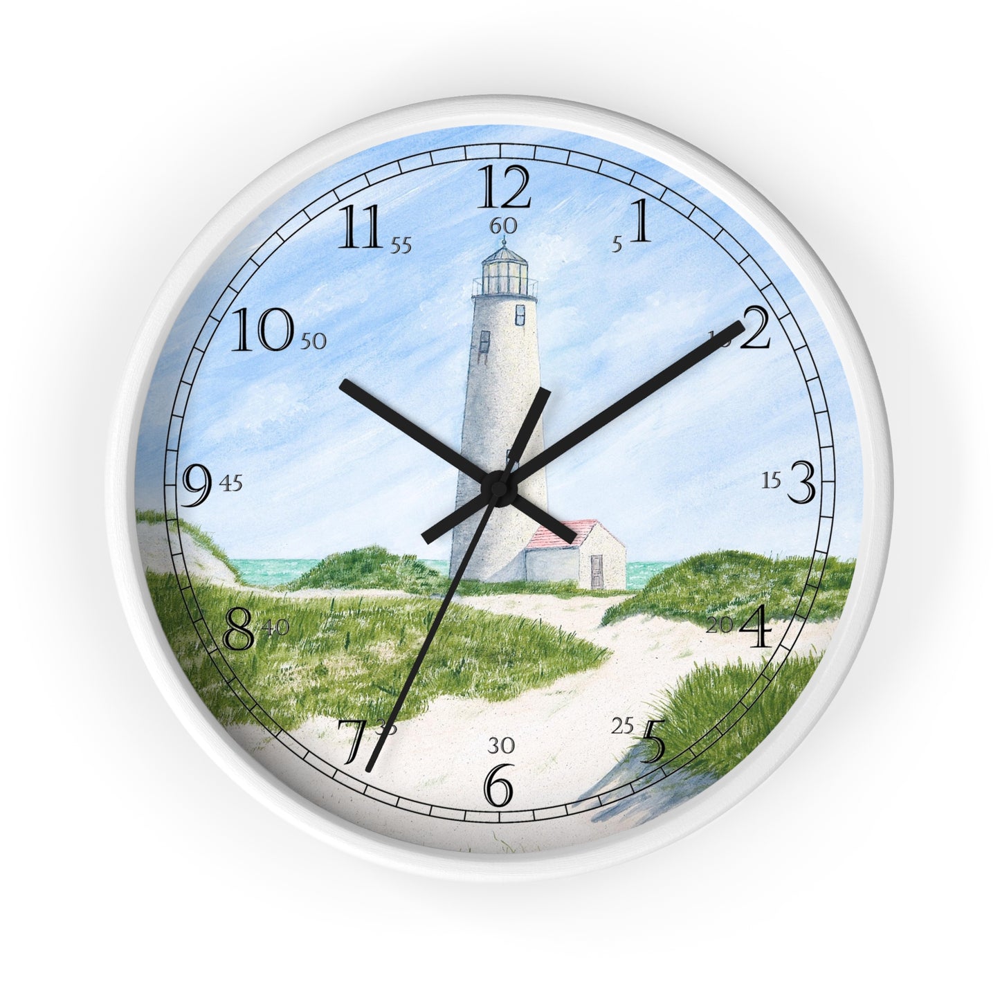 Dunes At Great Point Light English Numeral Clock