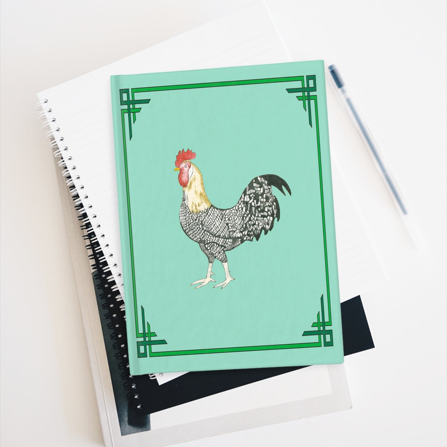 Charlie Rooster Lined Page Journal