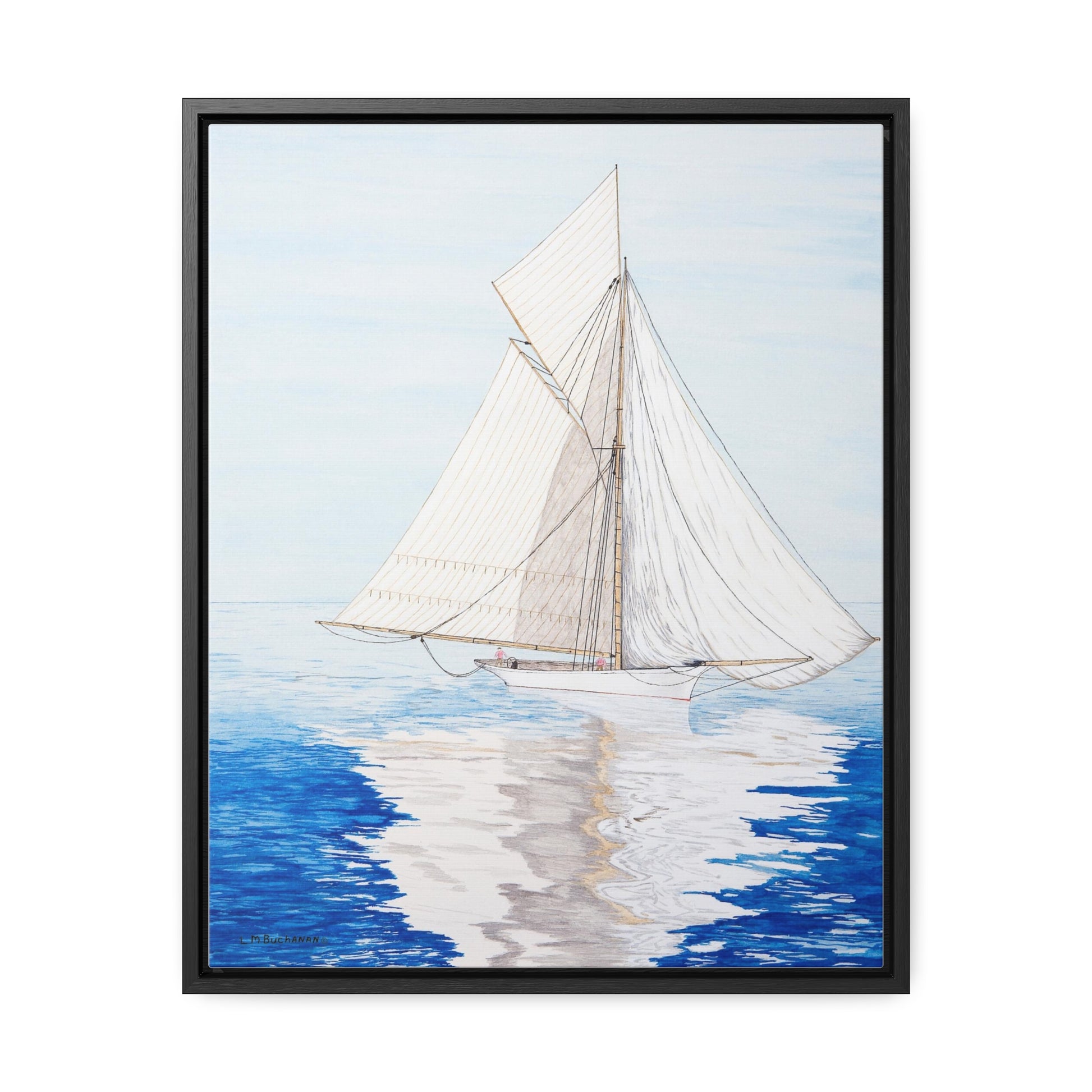 The stunning Becalmed Gallery Canvas Wrap will add a nautical touch to a favorite room.