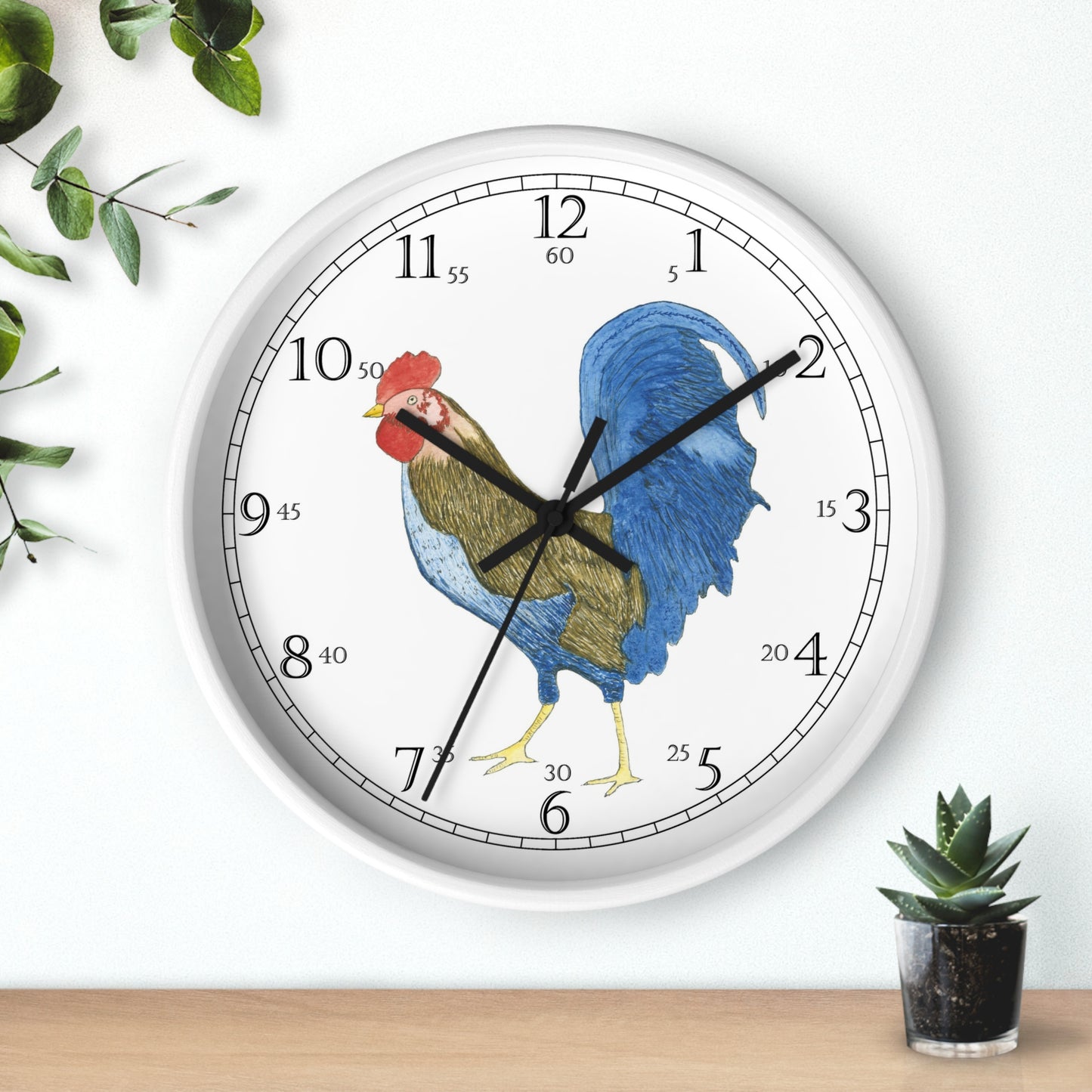 Gabriel Rooster English Numeral Clock