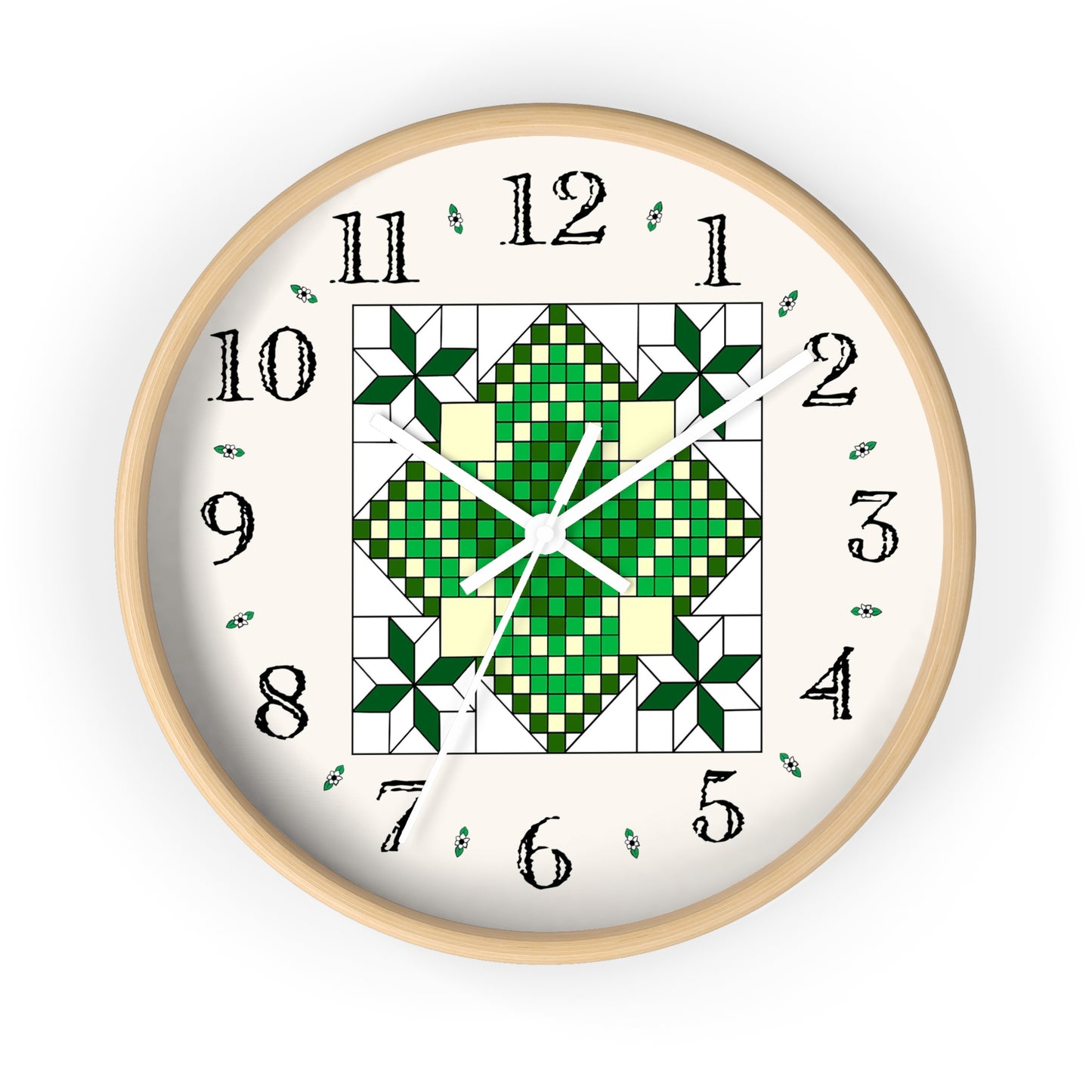 Lincoln Quilt Design Heirloom Wall Clock
