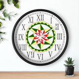 Morning Star Hex Design Roman Numeral Clock