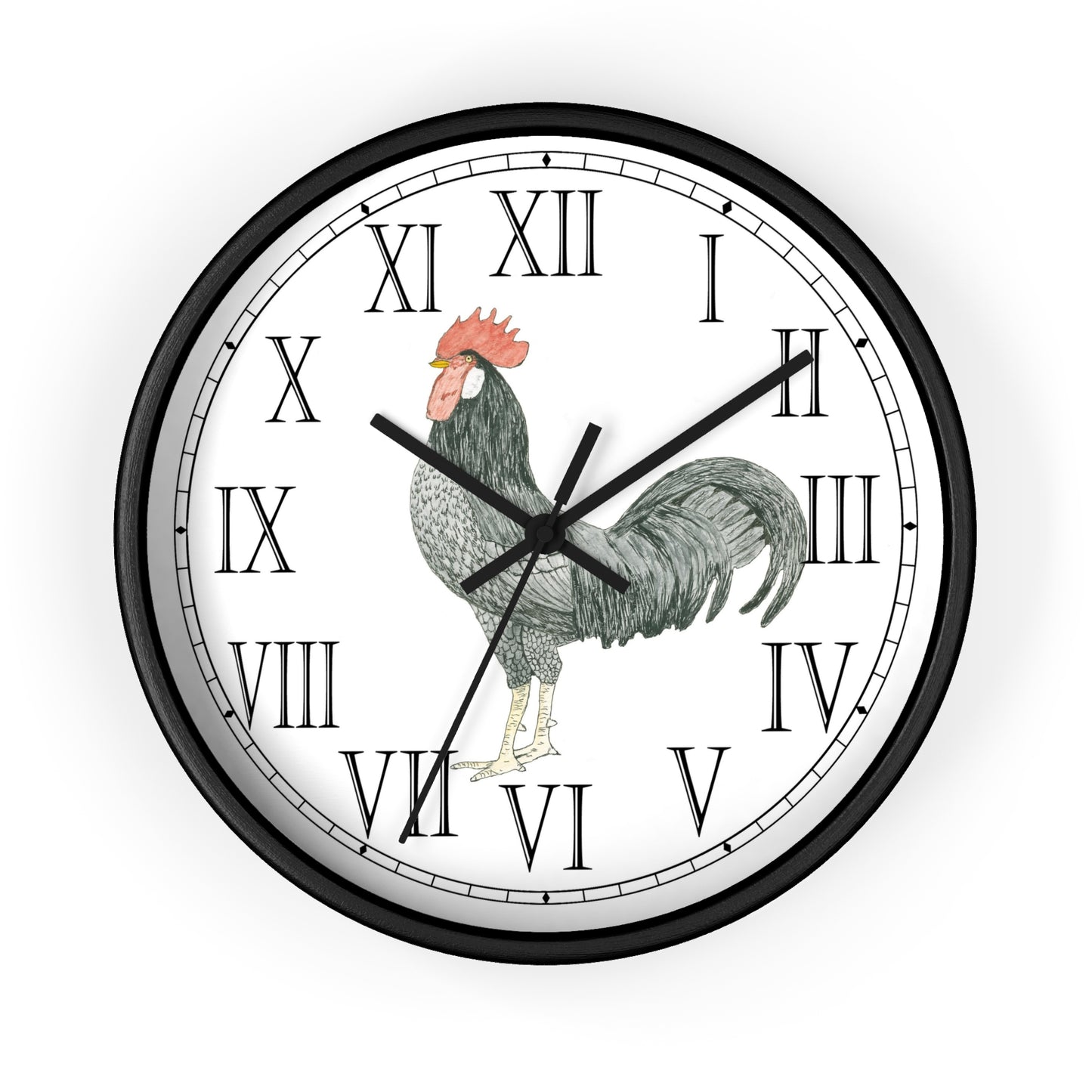 Adam Rooster Roman Numeral Clock