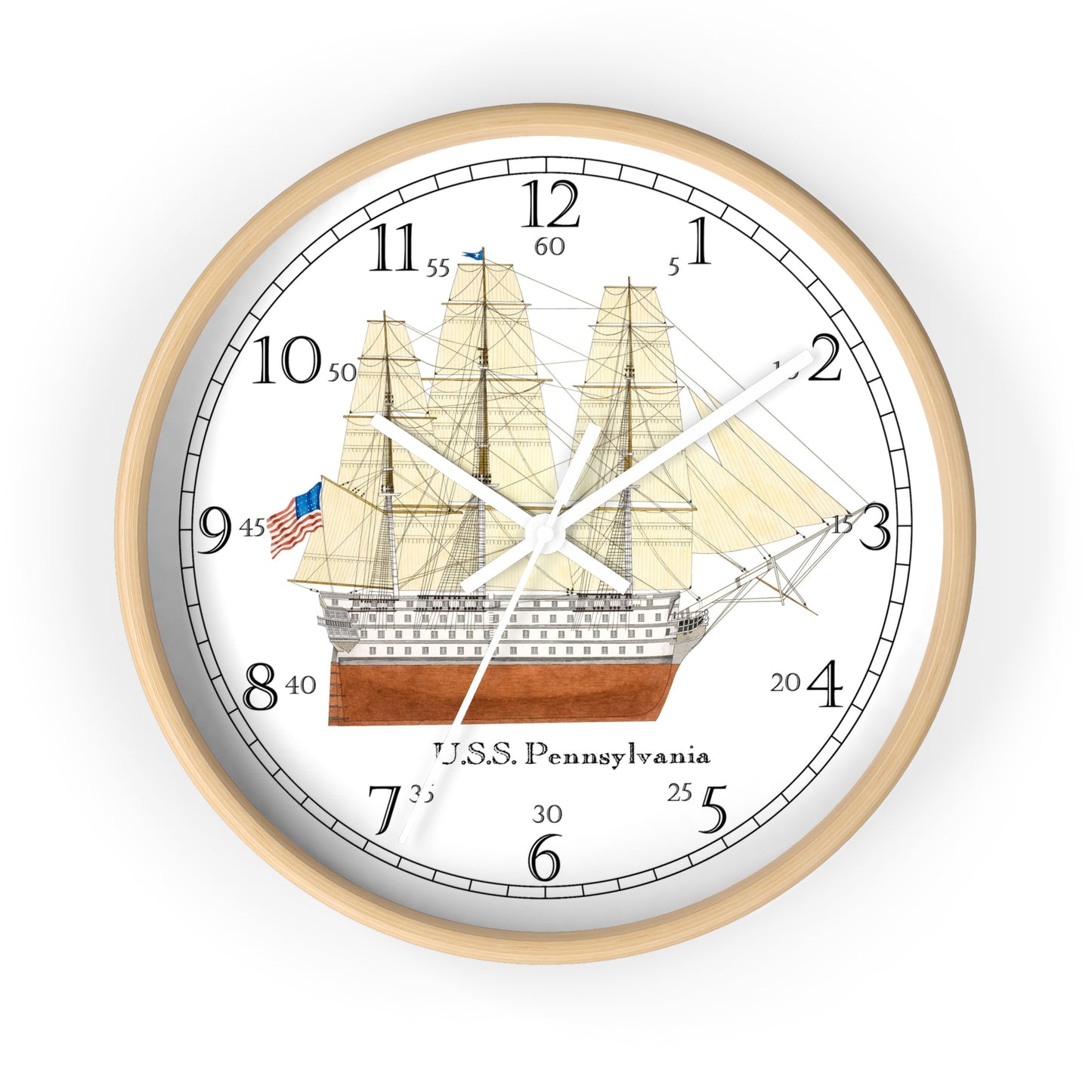 U.S.S. Pennsylvania English Numeral Clock