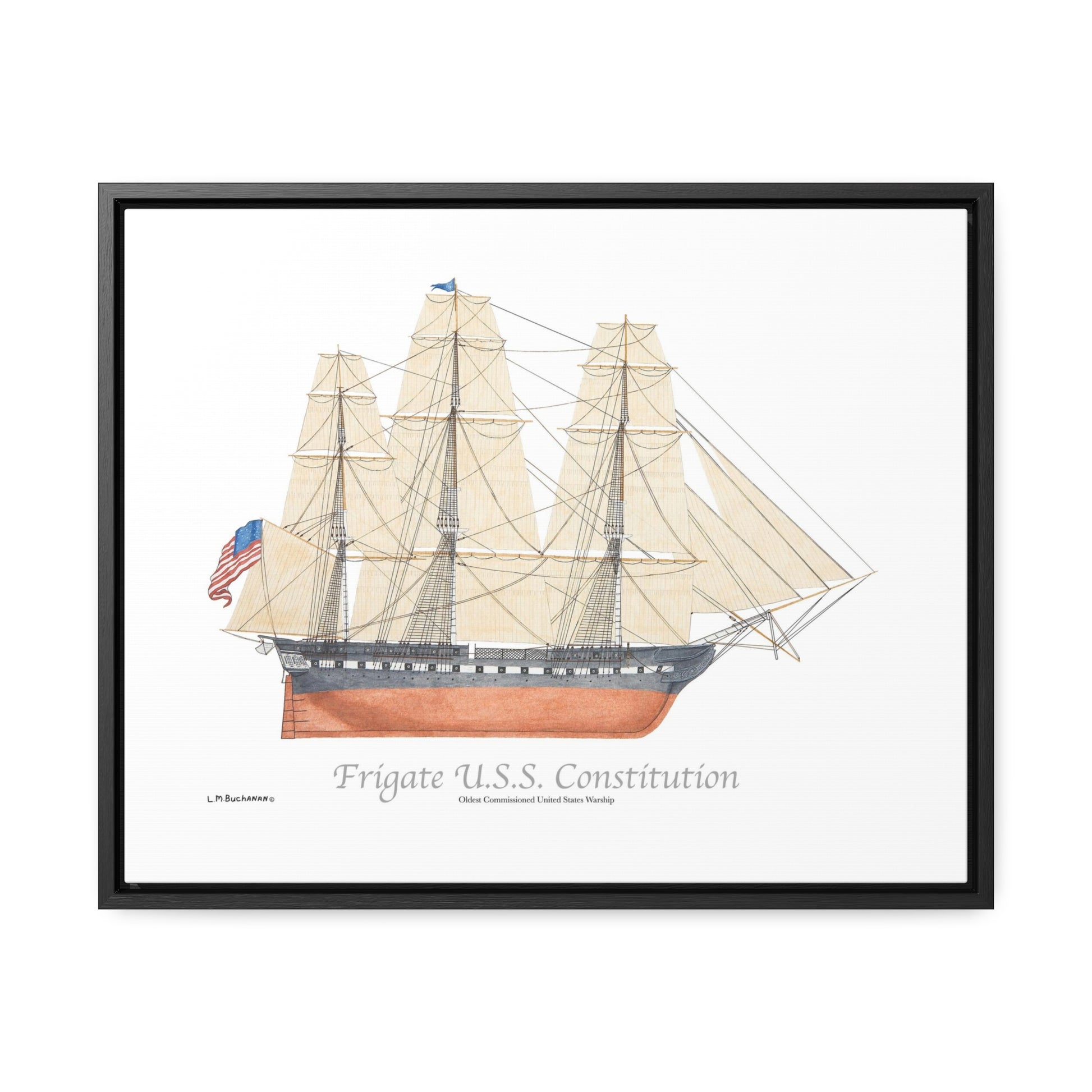 The Frigate U.S.S. Constitution was built in Boston, Massachusetts in 1797 and is the oldest commissioned warship afloat in the world. It is often called by its nickname,“Old Ironsides”. 