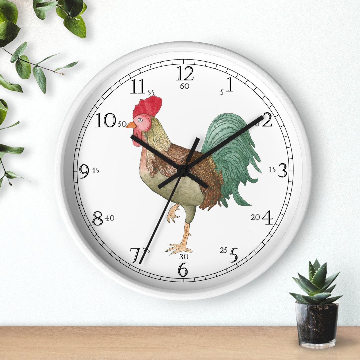 Michael Rooster English Numeral Clock