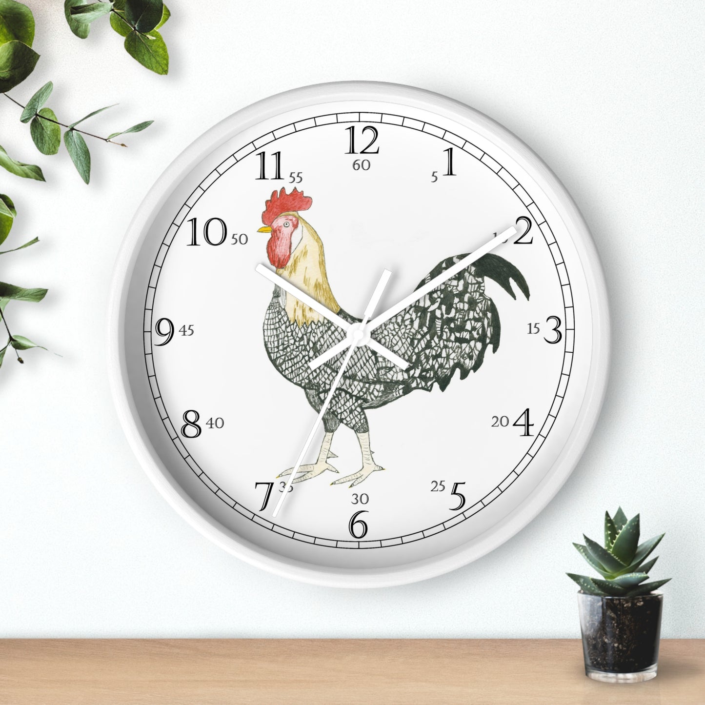 Charlie Rooster English Numeral Clock