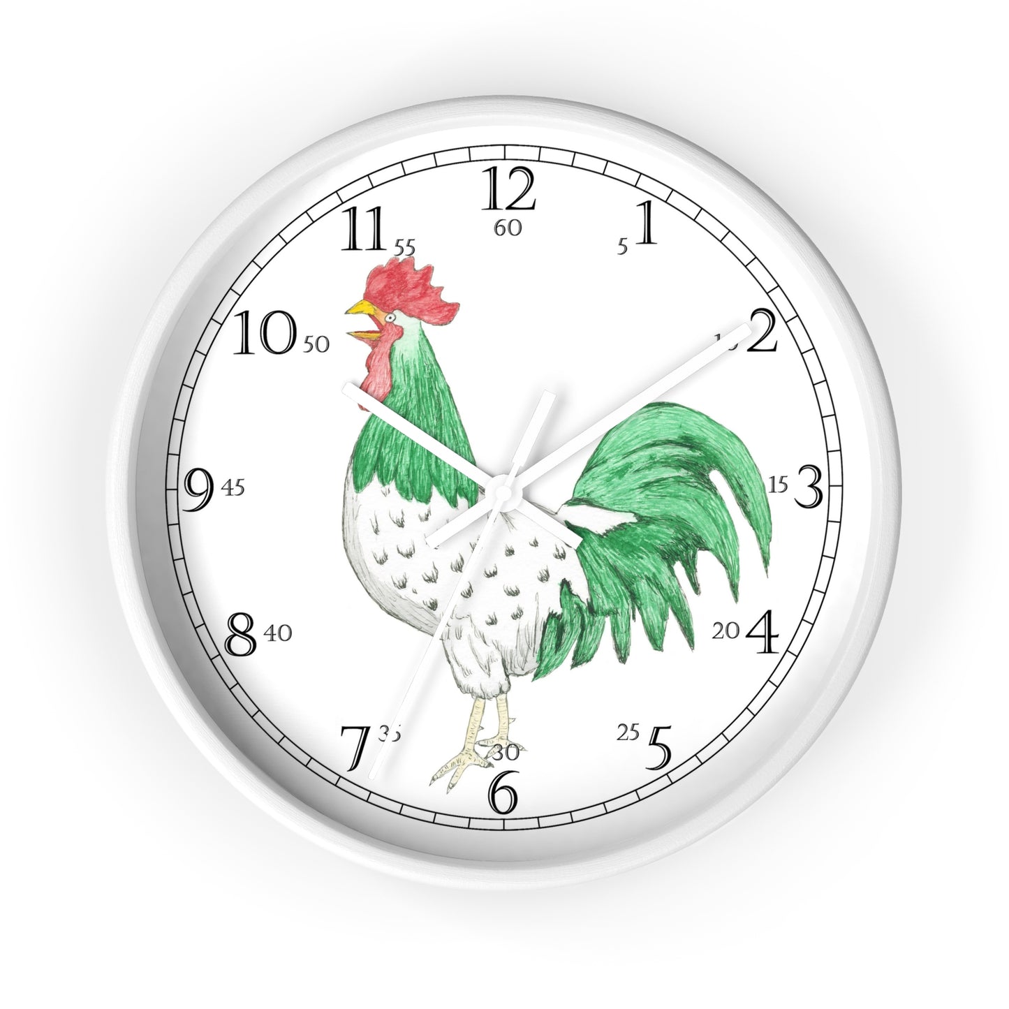 Henry Rooster English Numeral Clock