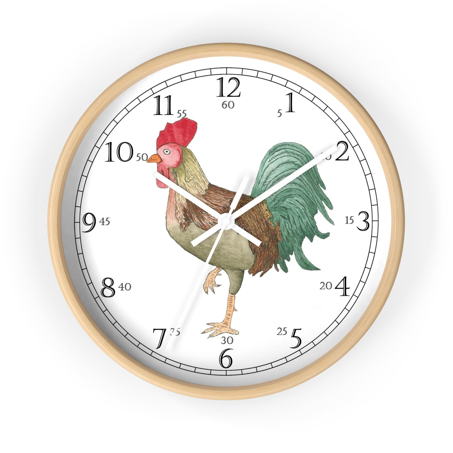 Michael Rooster English Numeral Clock