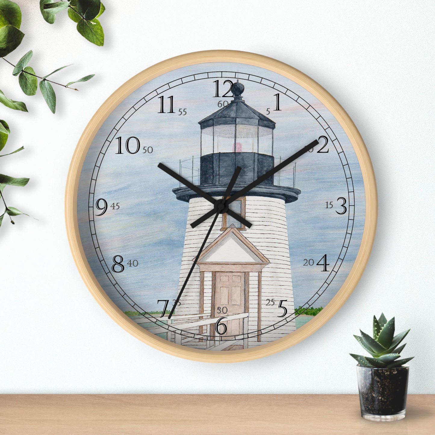 Evening Light At Brant Point English Numeral Clock