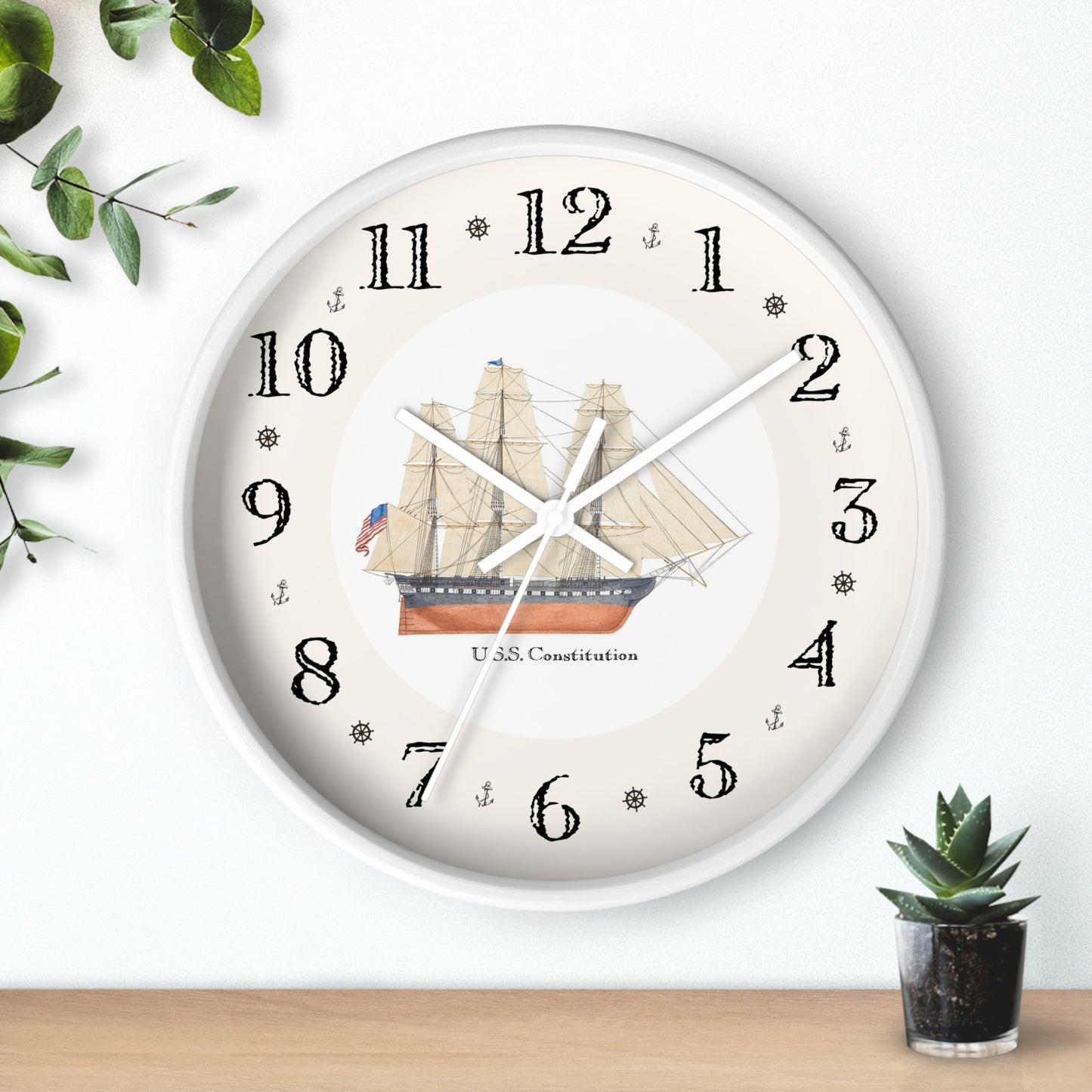 Frigate U.S.S. Constitution Heirloom Designer Clock