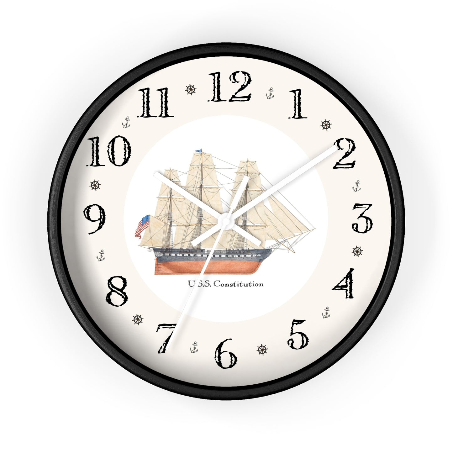 U.S.S. Constitution Heirloom Designer Clock